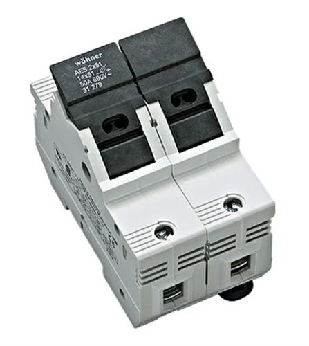 Halter für zylindrische Sicherungen 50A, 2-polig, 690V