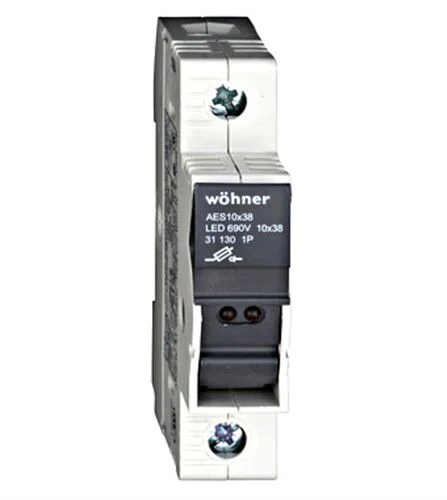 Halter für zylindrische Sicherungen mit LED 1-polig