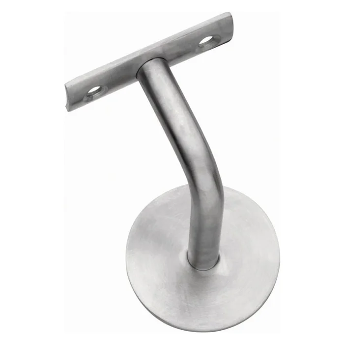 Handlaufträger Edelstahl matt, gerade Auflage