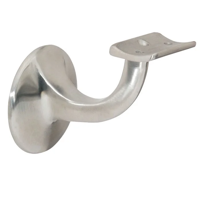 Handlaufträger Edelstahl matt, gewölbte Auflage, Ø 55 mm