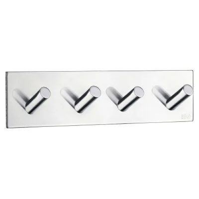 Handtuchhaken 4-Haken Chrom QBad Square