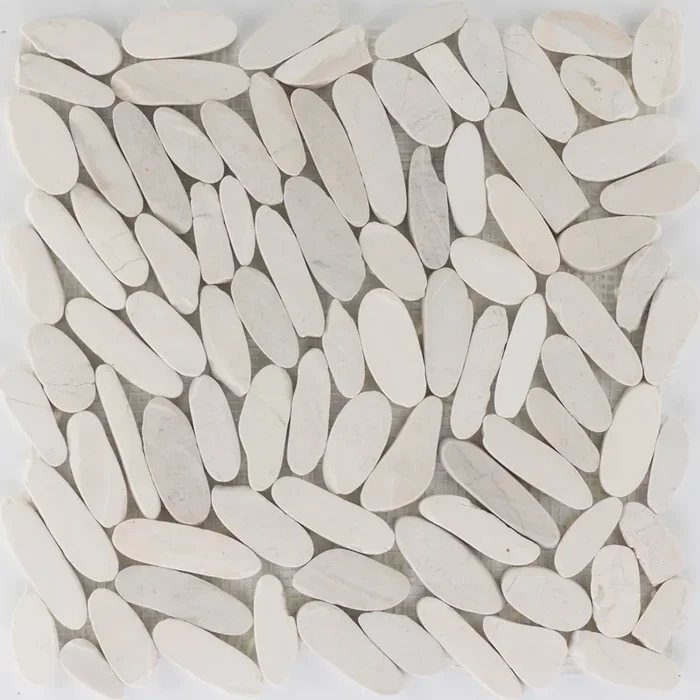 Hanoi White Flat geschliffen matt Mosaik – – 30,5×30,5