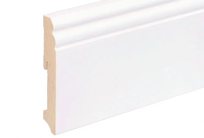 HARO Sockelleiste Altdeutsches Profil für Parkett lackiert Weiß lackiert 18 x 115 mm
