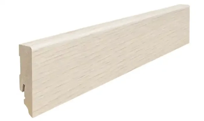 HARO Sockelleiste für Laminat 16×58 mm (Kubus) Eiche Dolomiti/ Eiche Breda weiß