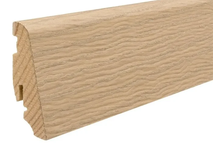 HARO Sockelleiste Parkett versiegelt 19×58 mm Eiche lichtweiß strukturiert