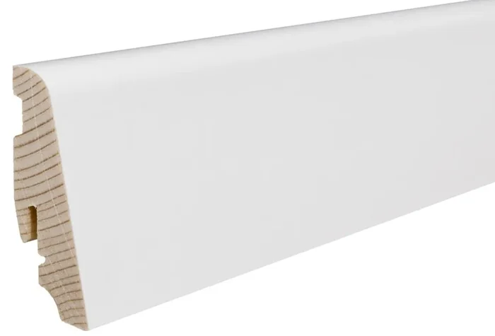 HARO Sockelleiste Parkett weiß 19×58 mm foliert, überstreichbar