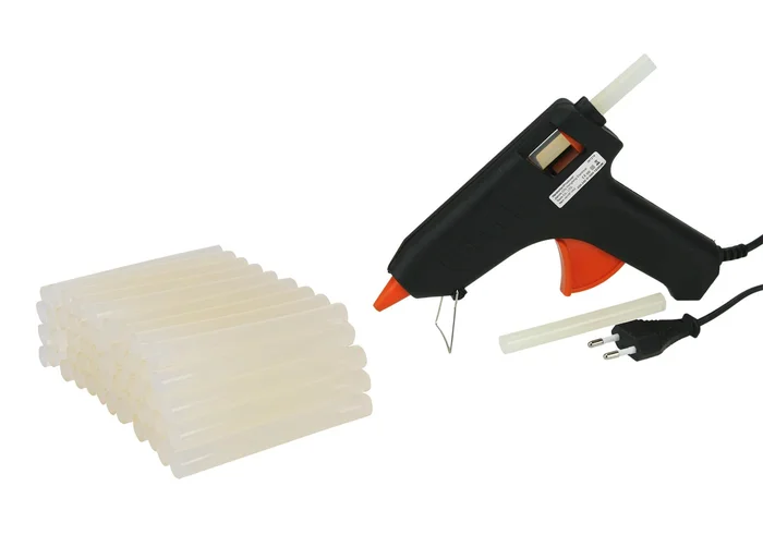 Heißklebepistole Set mit Klebesticks 50er Packung 11,2 x 100 mm transparent