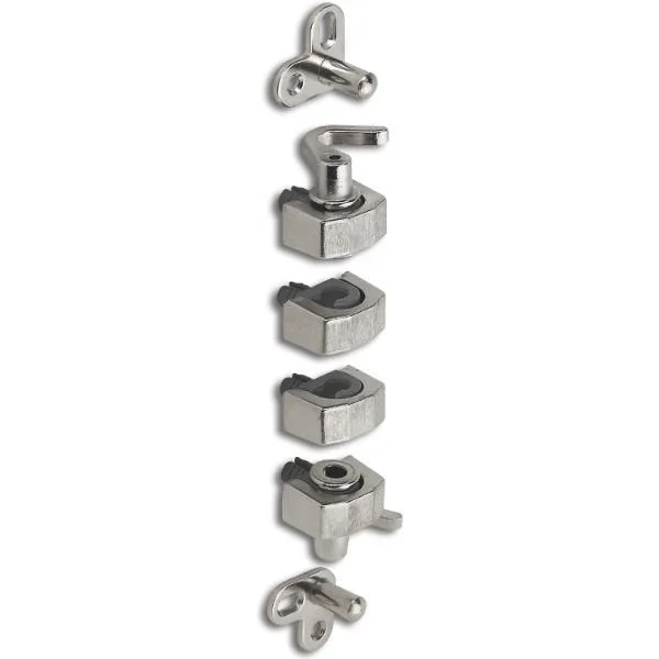 Hekna Drehstangenschloss Zubehör-Set zum Dübeln ø 6 mm, vernickelt