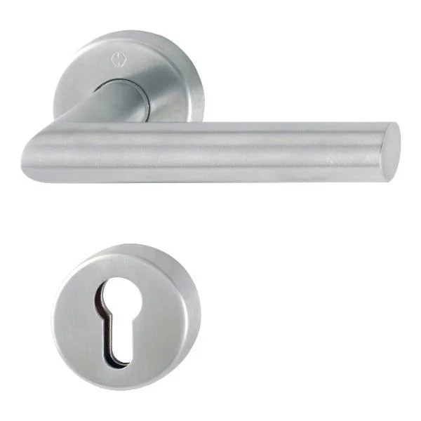 Hoppe Drückergarnitur AMSTERDAM – auf Rosette PZ, 40 – 45, Edelstahl matt