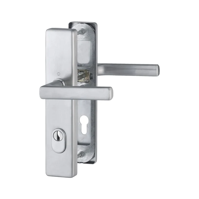 Hoppe SH-Drückergarnitur DALLAS-auf LS PZ88, 62-72, mit Kzs., Edst matt, RC2