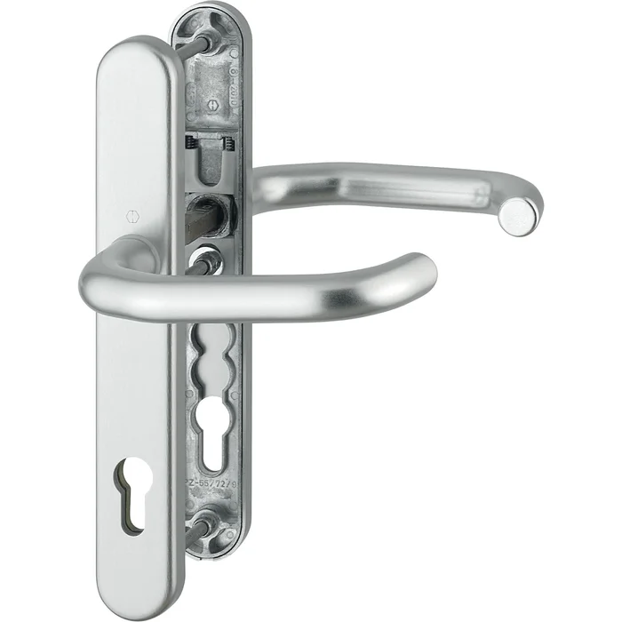 Hoppe SH-Drückergarnitur PARIS – auf Schmalsch., PZ92, 67 – 72, ohne Kzs., Edst matt