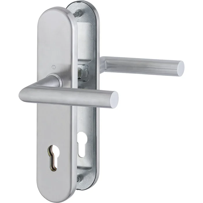 Hoppe SH-Drückergarnitur STOCKHOLM-auf LS PZ88, 62-72, ohne Kzs., Edelstahl matt