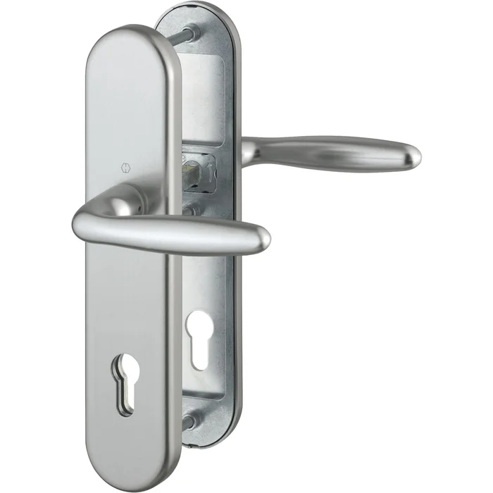 Hoppe SH-Drückergarnitur VERONA-auf LS PZ88, 57-67, ohne Kzs., Edst-Effekt