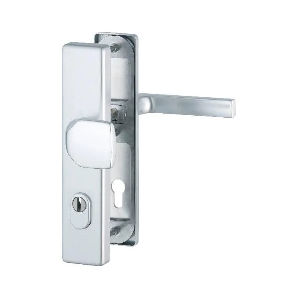 Hoppe SH-Wechselgarnitur DALLAS-auf Schild PZ88, 62-72, mit Kzs. silber