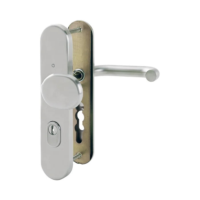 Hoppe SH-Wechselgarnitur PARIS-auf Schild PZ88, 62-72, SST 8, mit Kzs., ES2, Ed.