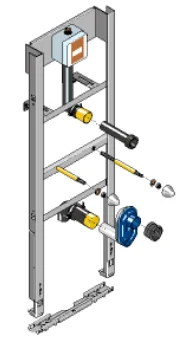 Huter Urinal-Montage-Element HU-UR3020.3-M, zum Einbau im Trocken-/Massivbau