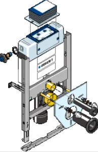 Huter WC-Montage-Element zum Einbau im Trockenbau/ Massivbau