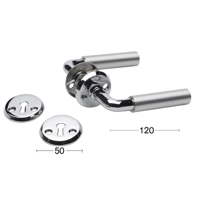 Innentürgriff A387 Alu/Chrom Habo