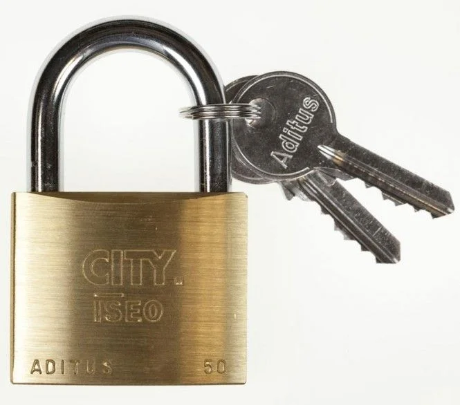 ISEO Hangschloß ADITUS Basic City 60 GL. mit 2 Schlüsseln, Art. Nr. P00060377.K