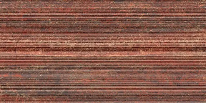 Italgraniti I Travertini Rosso Vein Cut Ribbed Matt Dekorfliese 60×120 Art.-Nr. TR07BAR