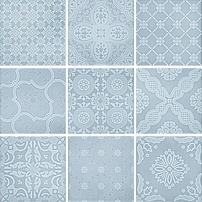 Jasba Clara Nordic Blue Glänzend, Strukturier Mosaikfliese 10×10 (30×30) Art.-Nr. 432135H