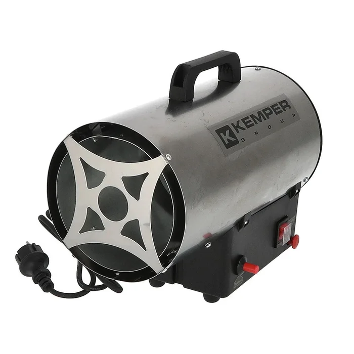 Kemper Gas-Heizgebläse 10 KW aus Edelstahl für Flüssiggas 65311INOXN