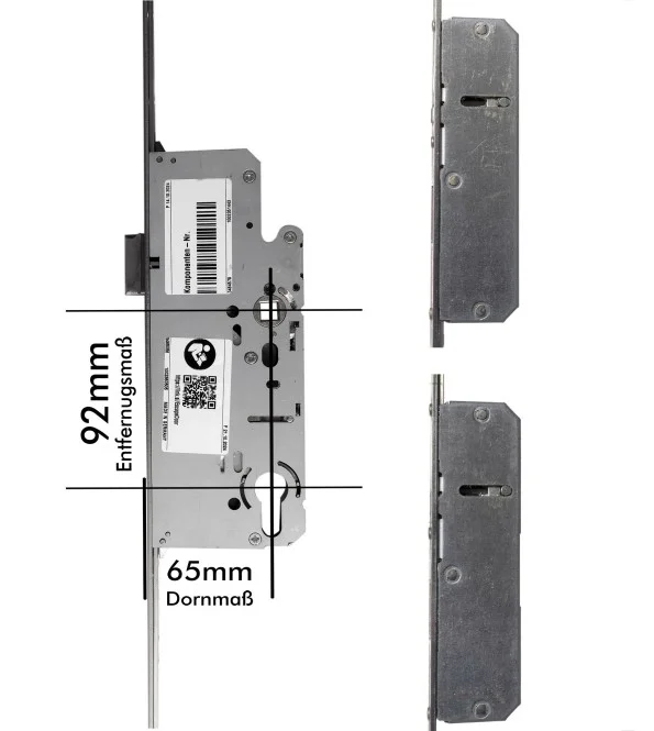 KFV Mehrfachverriegelung EP930E, 92 mm Entfernung, 65 mm Dorn, Flachstulp 16 mm
