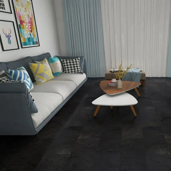 Klick-Vinyl Fliese CHECK one Designböden 2145 Glaubitz Schiefer