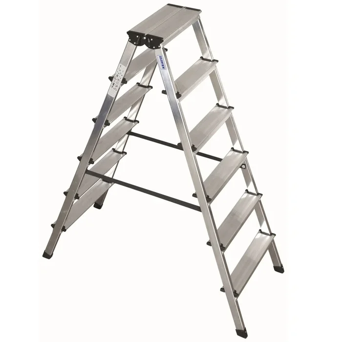 Krause Alu Stufen-Doppelleiter 2 x 6 Stufen 120359