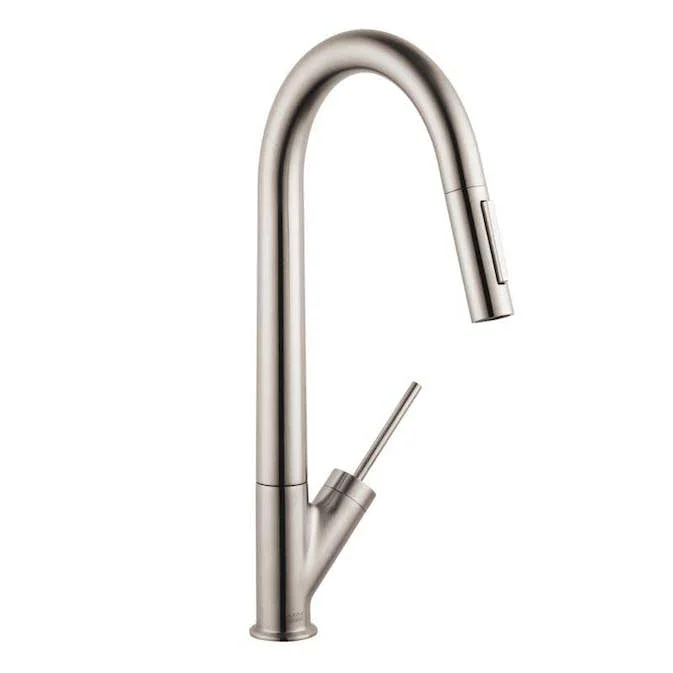 Küchenarmatur Axor Starck 270 Mit ausziehbarer Handbrause Edelstahl