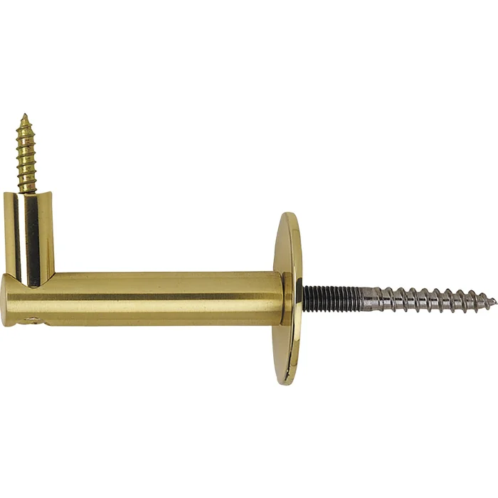 KWS Handlaufträger Rosetten ø 50 mm, Wandabstand 75 mm, Messing poliert