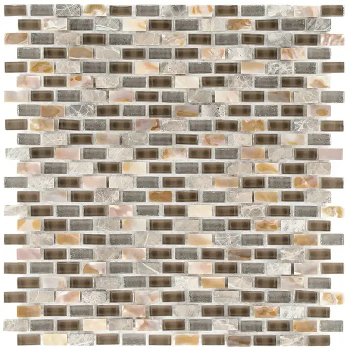 Lagos Dark Brown Mix Seashell Mosaik – – 28,5×28,5