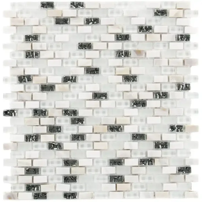 Lagos White Mix Seashell Mosaik – – 28,5×28,5