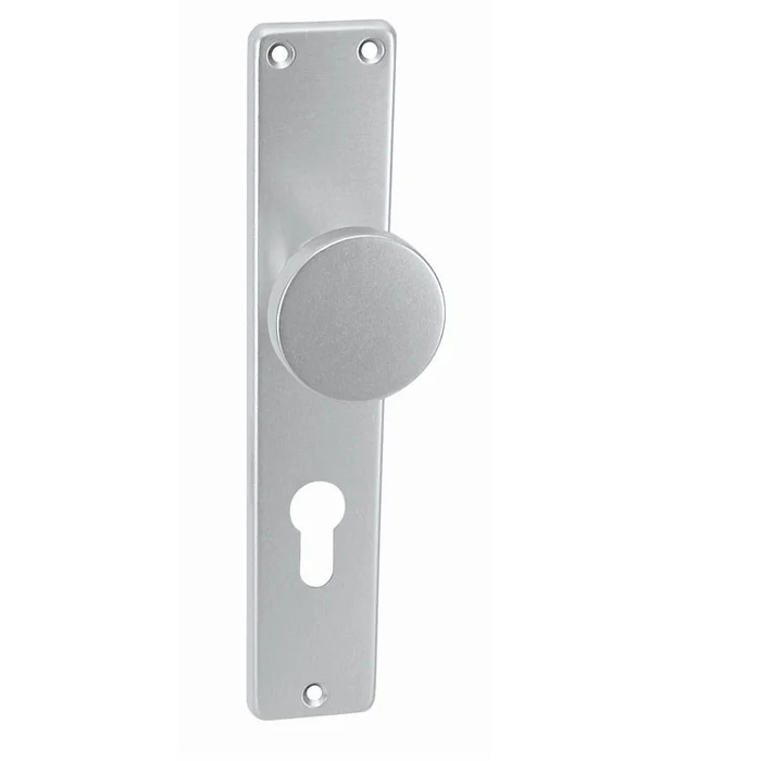 Langschild Wechselgarnitur für Kastenschloss 55 PZ, mit Knauf