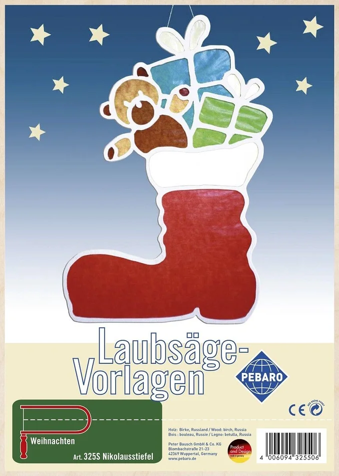Laubsägevorlage, Nikolausstiefel