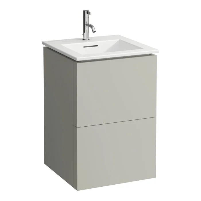 Laufen Kartell Waschtisch 50×50 cm mit Waschtischunterbau kieselgrau