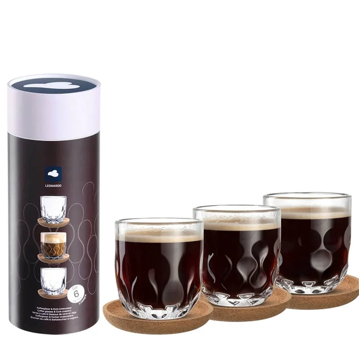 Leonardo Kaffeeset GOCCE 6-teilig mit Untersetzer