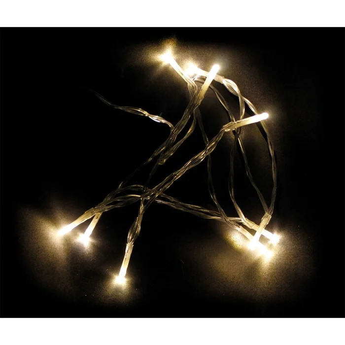 Lichterkette, Batterie, 10 LEDs, WW, 1,2 m