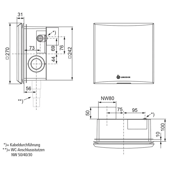 Limodor Lüftereins. LF/M 60+C-NR+C-FR4