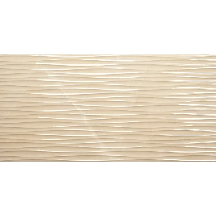 Lissabon Crema Keves Wandfliese glasiert, glänzend rektifiziert 30x60x1