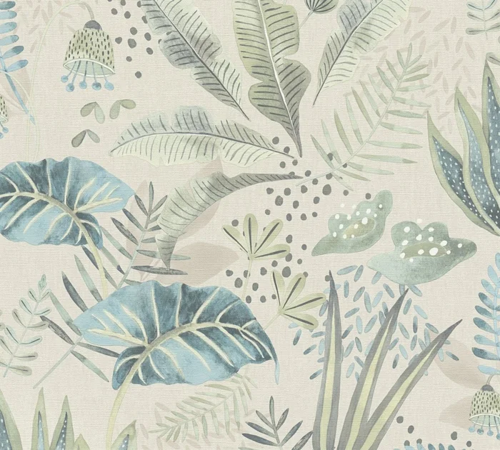 Livingwalls Vliestapete Famous Garden Floral Beige matt leicht strukturiert