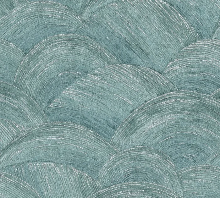 Livingwalls Vliestapete Metropolitan Stories Travel Styles Abstrakt Petrol Muster teilweise Glänzend