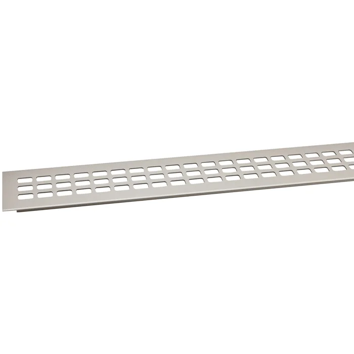 Lüftungsgitter Aluminium Titan/Edelstahl Effekt 60X1000 mm