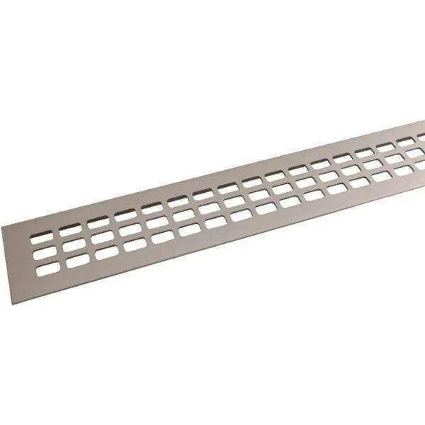 Lüftungsgitter Aluminium Titan/Edelstahl Effekt 60X600 mm