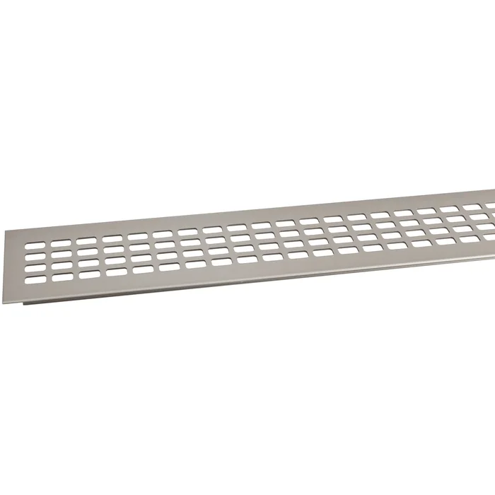 Lüftungsgitter Aluminium Titan/Edelstahl Effekt 80X1000 mm