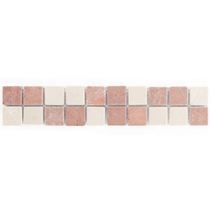 Marmor Beige Rosé Mosaik – – 25×5