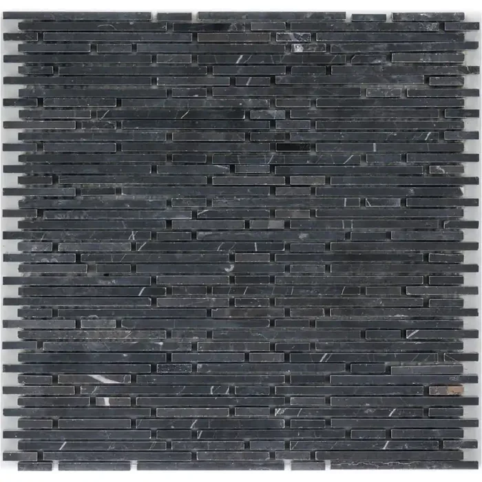 Marmor Negro Glacia Superslimbrick gesägt Mosaik – – 30,5×30,5