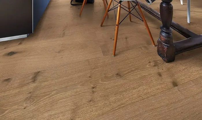 Meister Lindura Holzboden HD 400 Eiche authentic greige gebürstet naturgeölt 8905 2200 x 270 mm