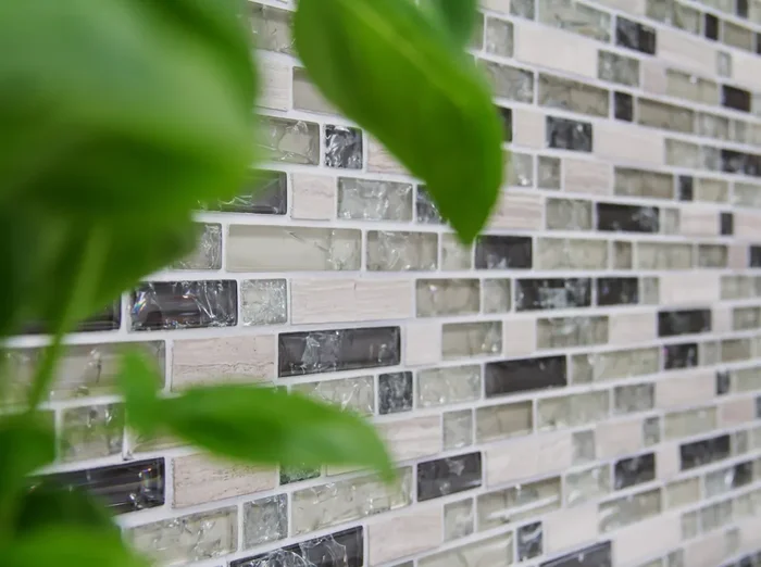 Mosaik Mix Glaze Grau-Grün 30x31cm