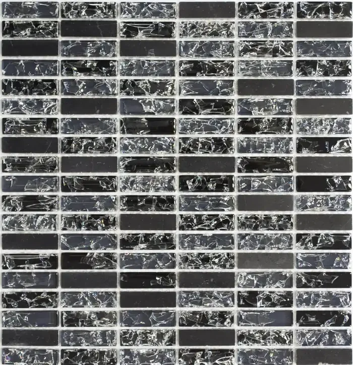Mosaik Mix Ice Schwarz 32x31cm